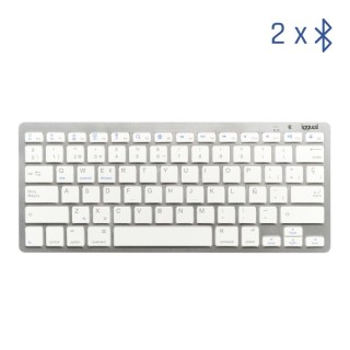 iggual Teclado Bluetooth Slim TKL-BT plata 2 canal