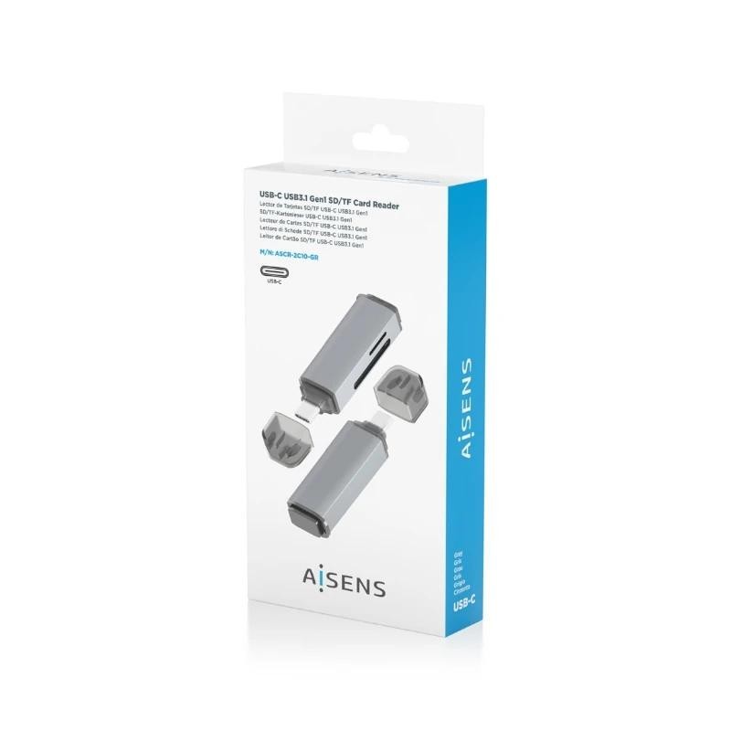 Aisens Lector Tarjetas SD MSD MMC RS-MMC MMCM USBC