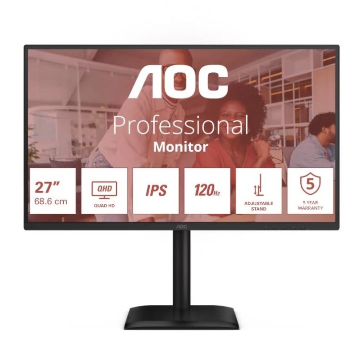 AOC Q27E4U Monitor 27" 2K 120Hz HDMI USB DP IPS AA