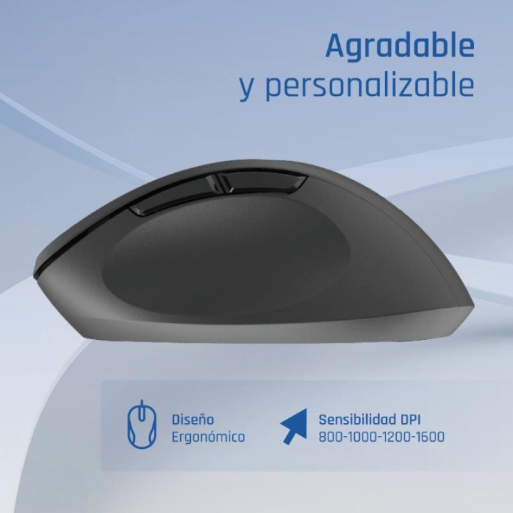 iggual Ratón inalámbrico ERGO-SILENT-6D 1600DPI