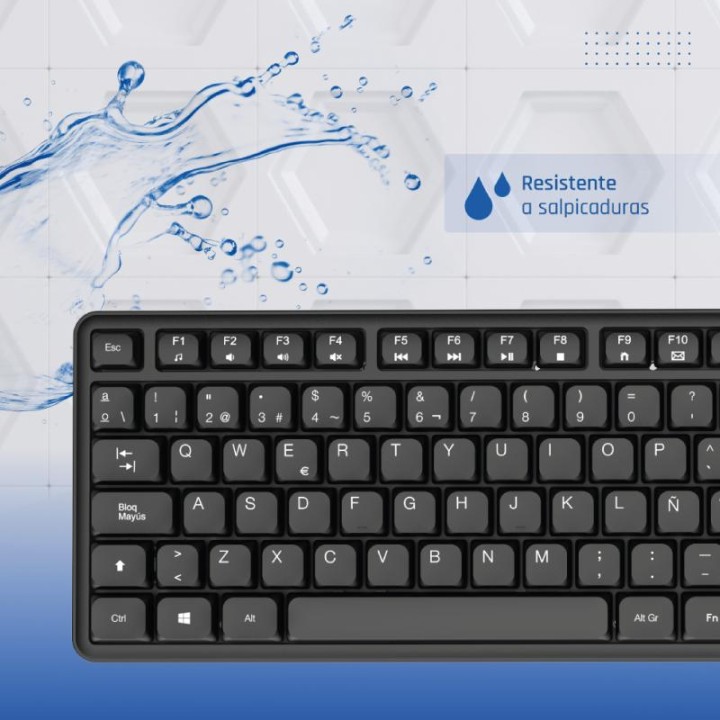 iggual Teclado USB estándar CK-SILENT-105T negro