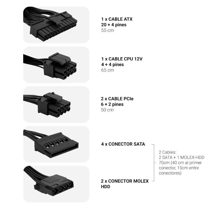 COOLBOX Fuente Alimentac. ATX POWERLINE III 550W