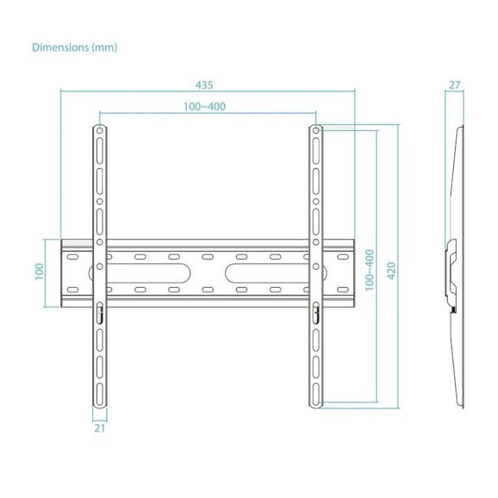 Tooq LP1027F-B Soporte Fijo 32"-70", Negro
