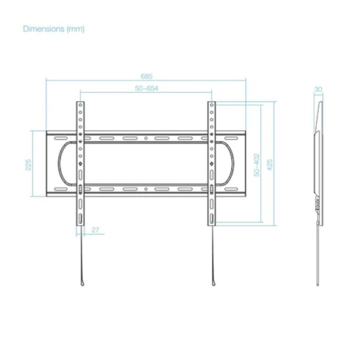 Tooq LP1084F-B Soporte Fijo 32"-80", Negro