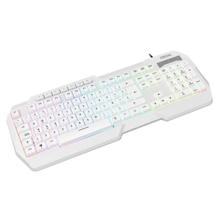 KROM KENTA PC Combo Gaming 4 en 1 RGB Blanco
