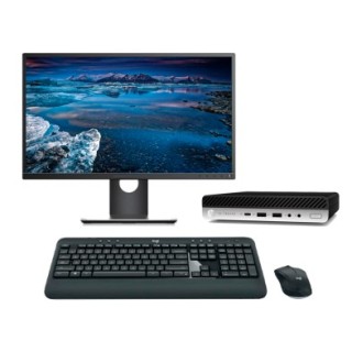 HP EliteDesk 800 G4 Mini PC Core i7 8700 3.2 GHz | LCD | 8 GB | 256 NVMe | TEC. Y RATÓN INALÁMBRICO | WIN 11 | DP