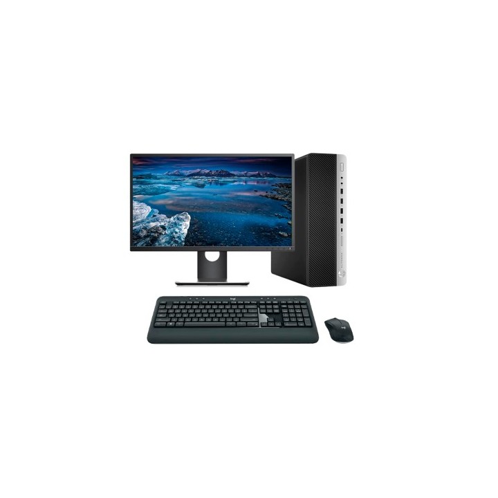 HP EliteDesk 800 G4 SFF Core i5 8500 3.0 GHz | LCD 24" | 16 GB | 256 NVME | TEC. Y RATÓN INALÁMBRICO| DP