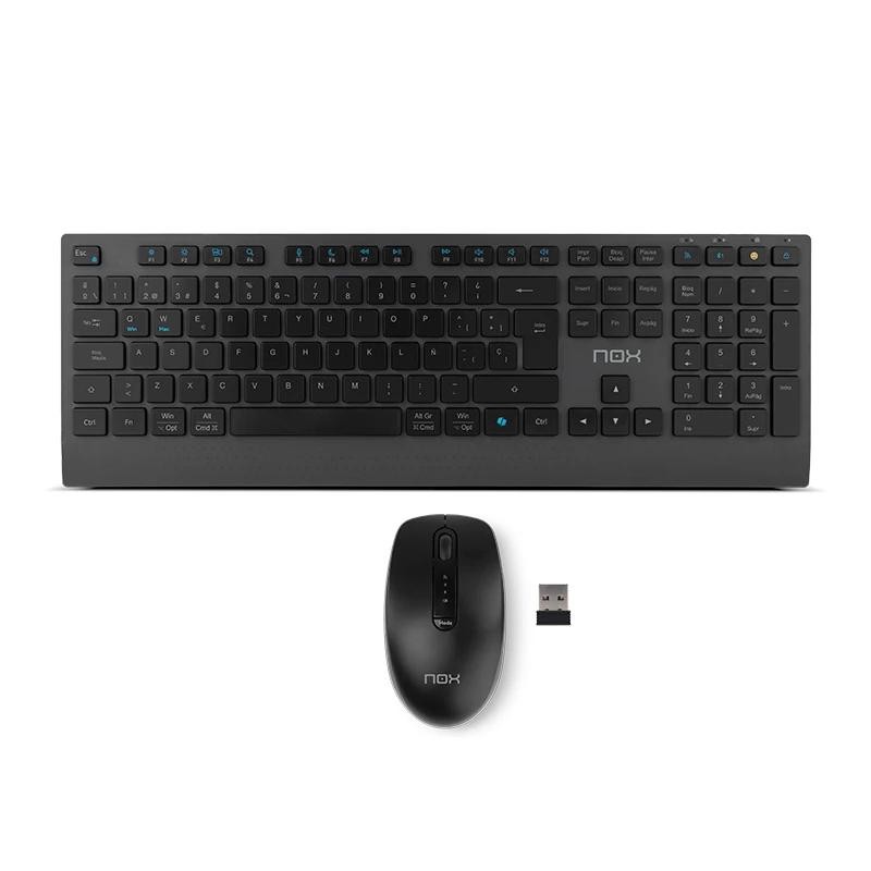 NOX LITE DUO Teclado+Ratón Inalámbrico Negro