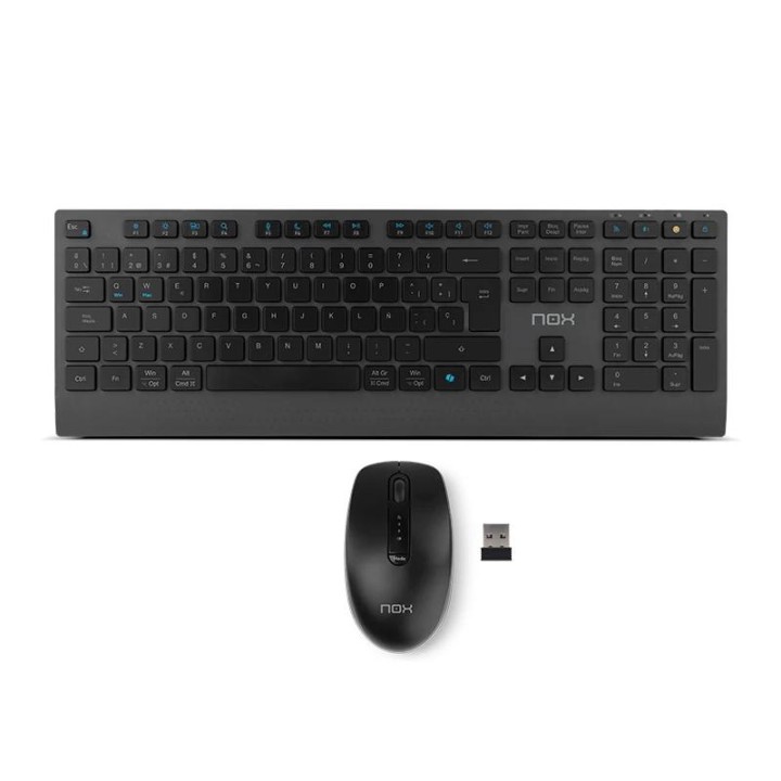 NOX LITE DUO Teclado+Ratón Inalámbrico Negro