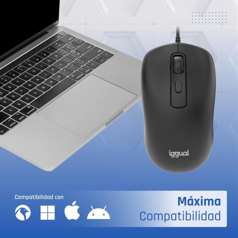 iggual Ratón USB OFFICE-ESSENTIAL-4D 2400DPI