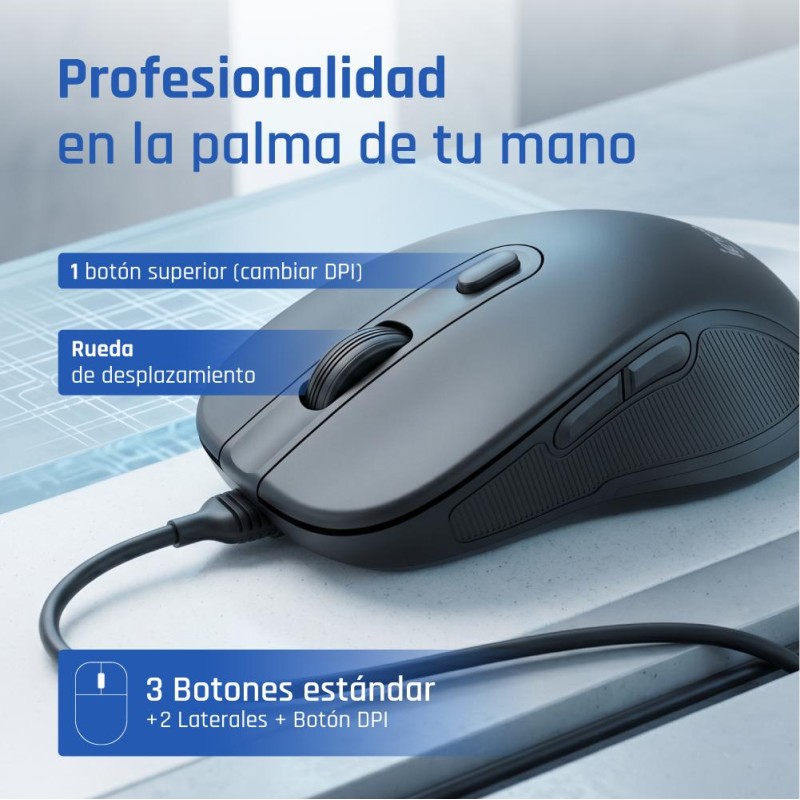iggual Ratón USB OFFICE-ELITE-PRO-6D 3600DPI