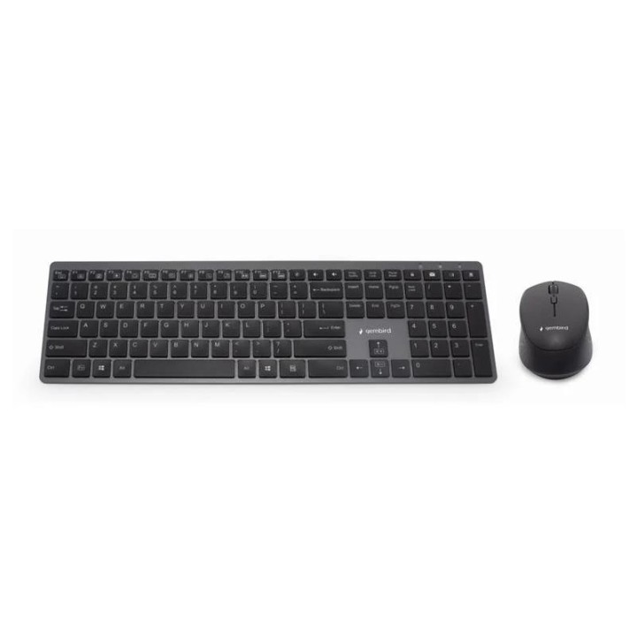 Gembird Kit Teclado+Ratón Inalámbr. Pro Slim Negro