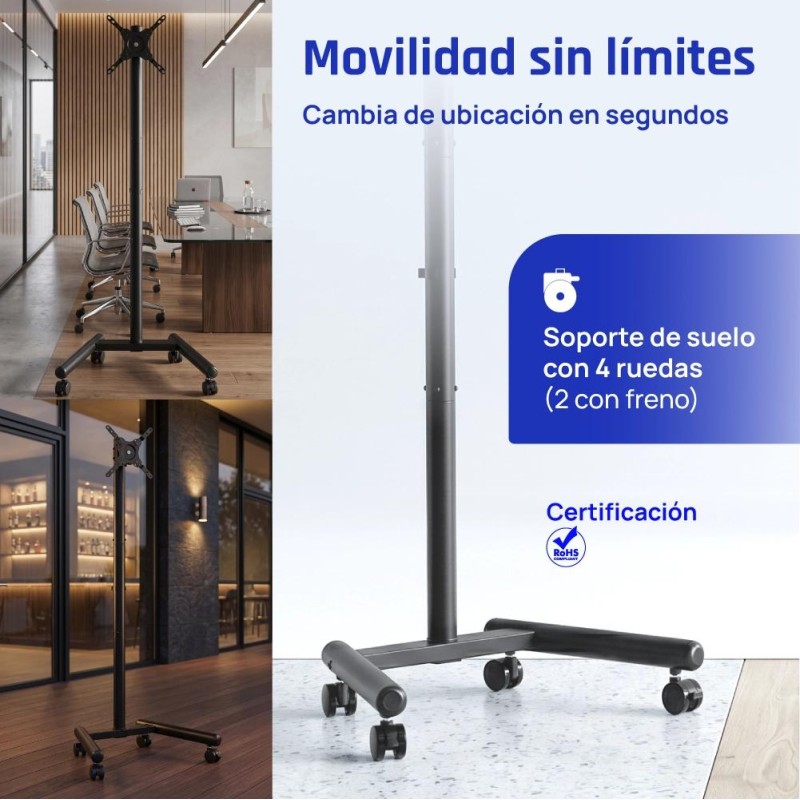 iggual SRTV55 Soporte TV suelo ruedas 13"-55" 20kg