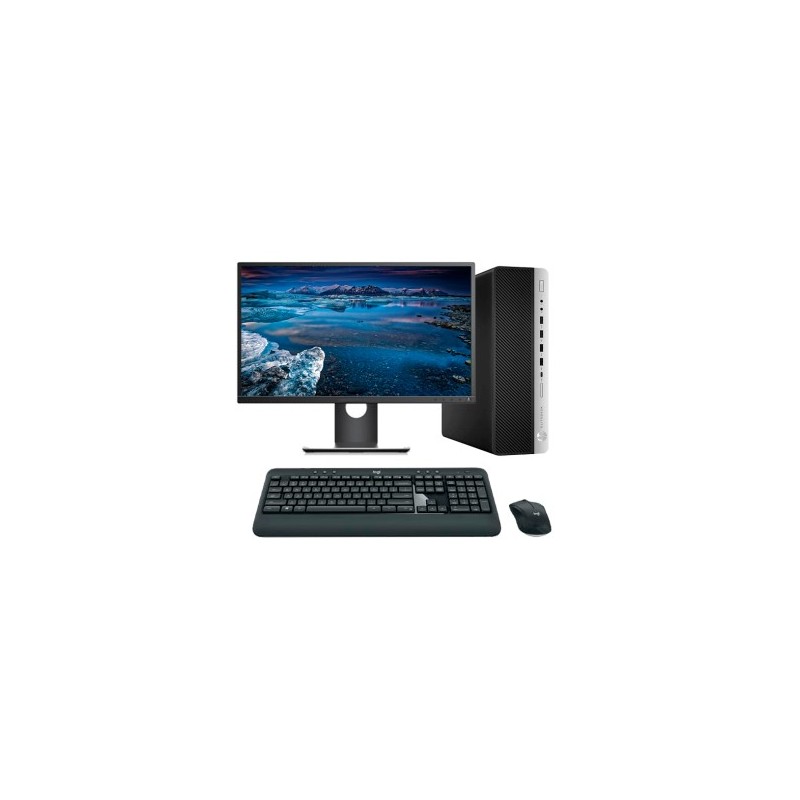HP EliteDesk 800 G3 SFF + Monitor | i5-6500 8GB 256GB NVMe W10