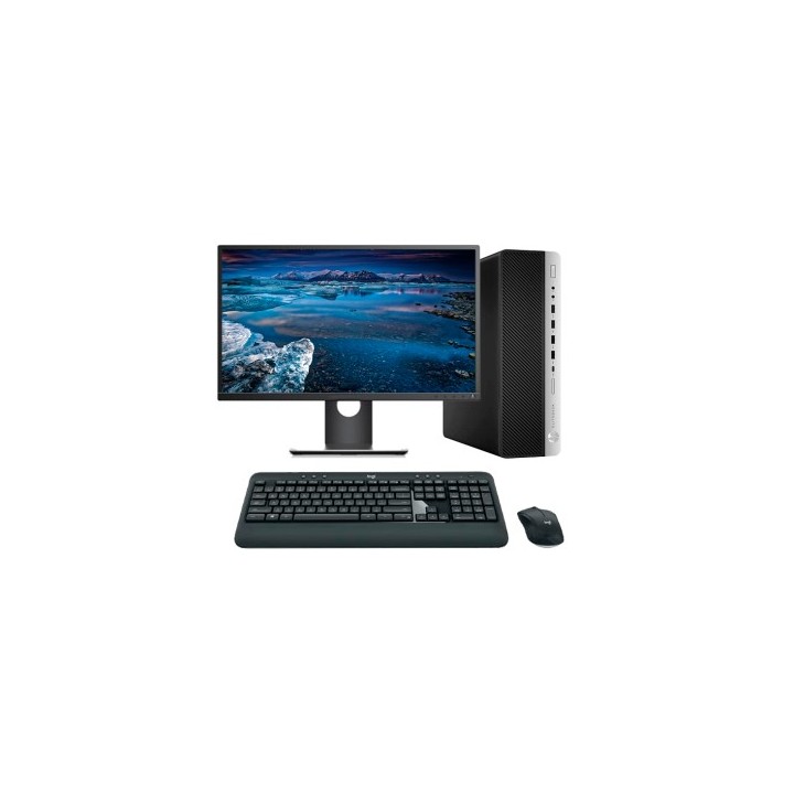HP EliteDesk 800 G3 SFF + Monitor | i5-6500 8GB 256GB NVMe W10