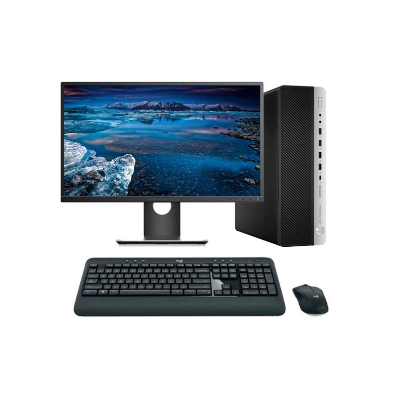 HP EliteDesk 800 G3 SFF + Monitor | i5-6500 8GB 256GB NVMe W10