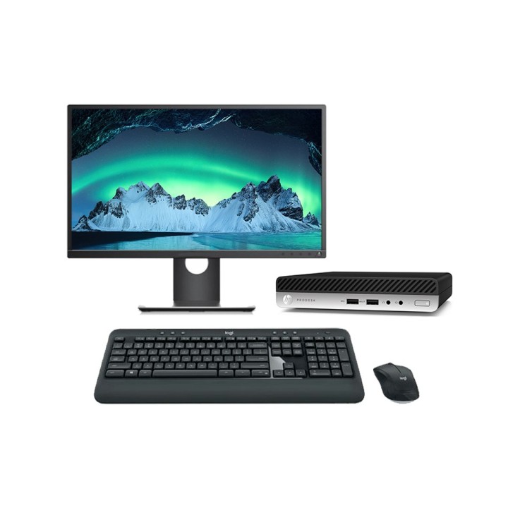 HP ProDesk 400 G5 Mini + Monitor | i5-8500T 16GB 256GB NVMe W11