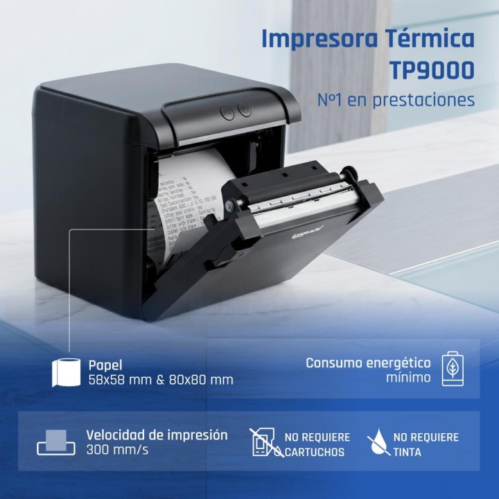 iggual Impresora Térmica TP9000 USB+RJ45+RJ45RS232