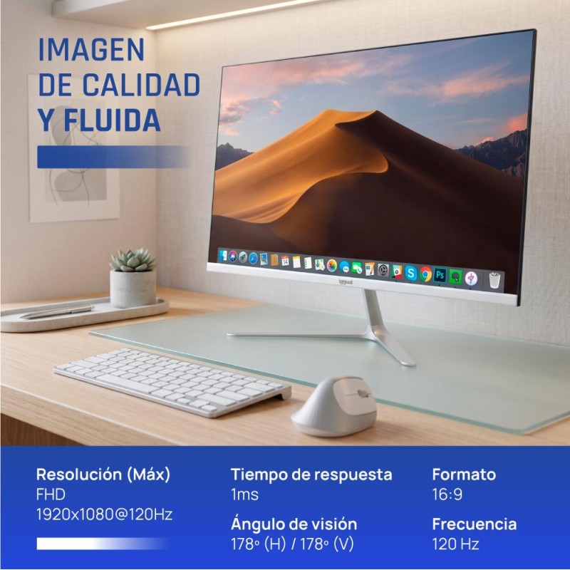 iggual Monitor 24" IPS 1ms FHD 120Hz MM blanco