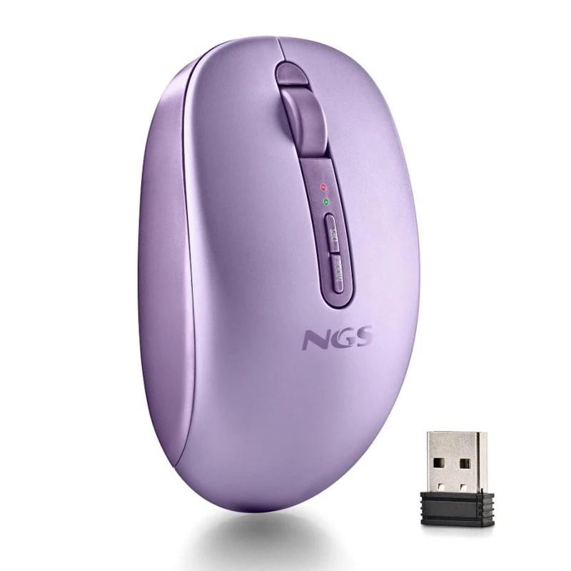 NGS Ratón Inalámbric 2.4GHZ Dual BT FOGDUAL PURPLE