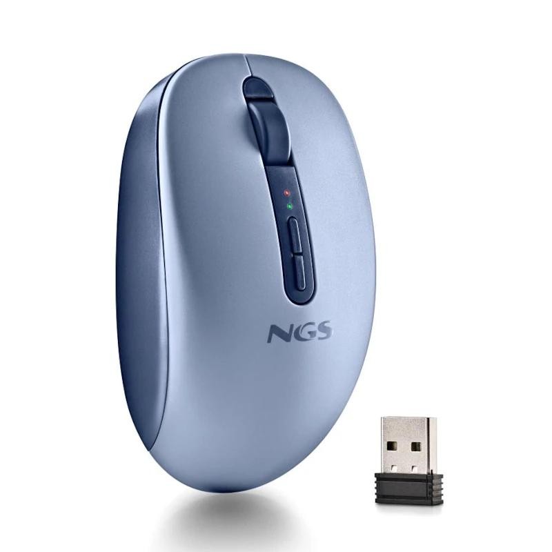 NGS Ratón Inalámbrico 2.4GHZ Dual BT FOGDUAL BLUE