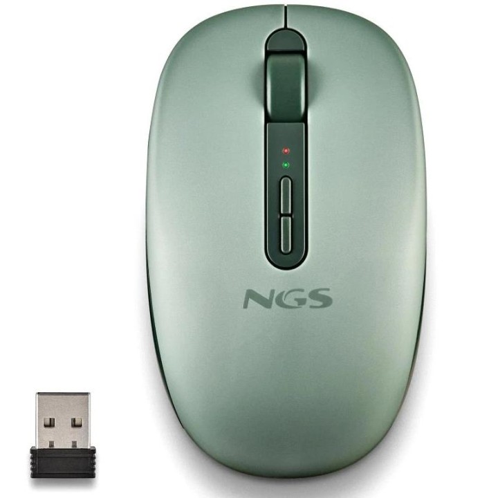 NGS Ratón Inalámbrico 2.4GHZ Dual BT FOGDUAL GREEN