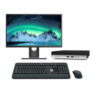 HP ProDesk 600 G4 Mini + Monitor | i5-8500T 16GB 256GB NVMe W11