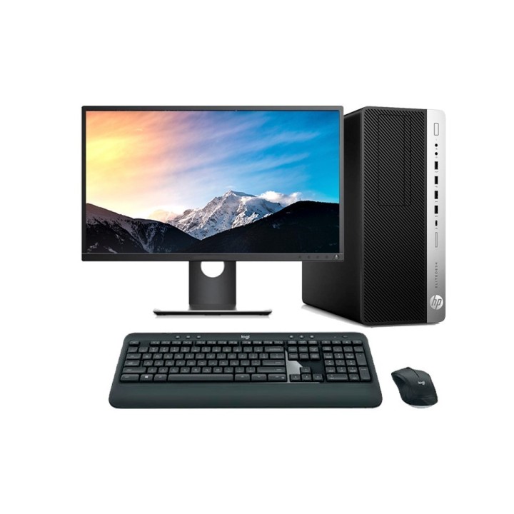 HP EliteDesk 800 G5 MT Core i7 8700K 3.7 GHz | LCD | 16 GB | 256 NVMe | WIFI | TEC. Y RATÓN INALAMBRICO | WIN 11 | DP