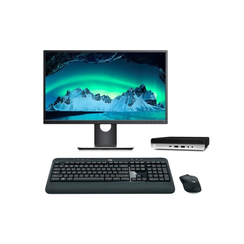 HP ProDesk 400 G5 Mini + Monitor | i5-9500T 16GB 256GB NVMe W11