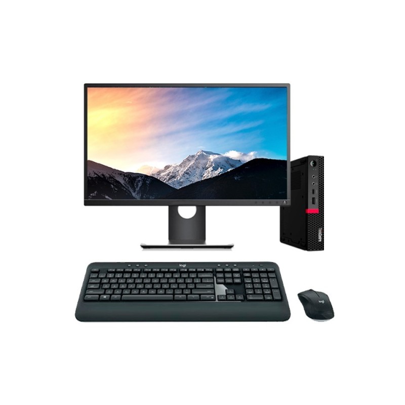 Lenovo ThinkCentre M720q + Monitor | i5-8500 8GB 256GB NVMe W11