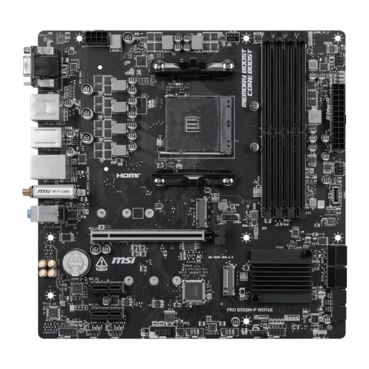 MSI Placa Base PRO B550M-P WIFI6E mATX AM4