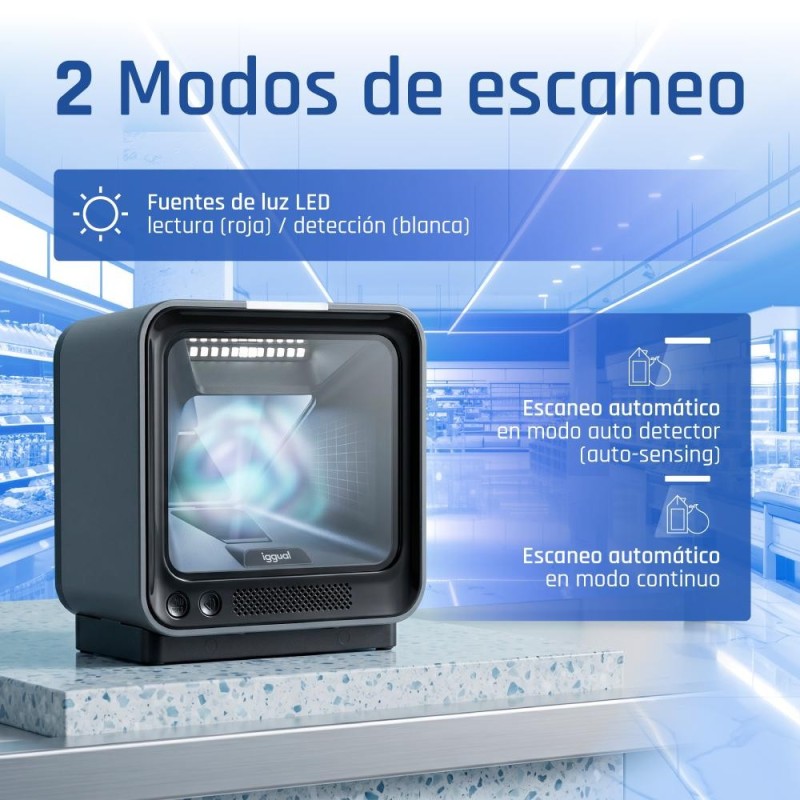 iggual Lector código barras sobremesa 2D USB AR