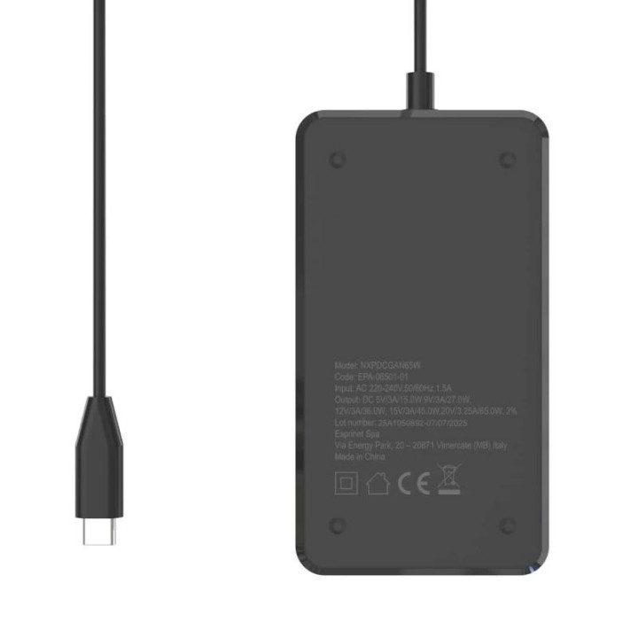 NILOX CARGADOR UNIVERSAL GAN 65W USB-C