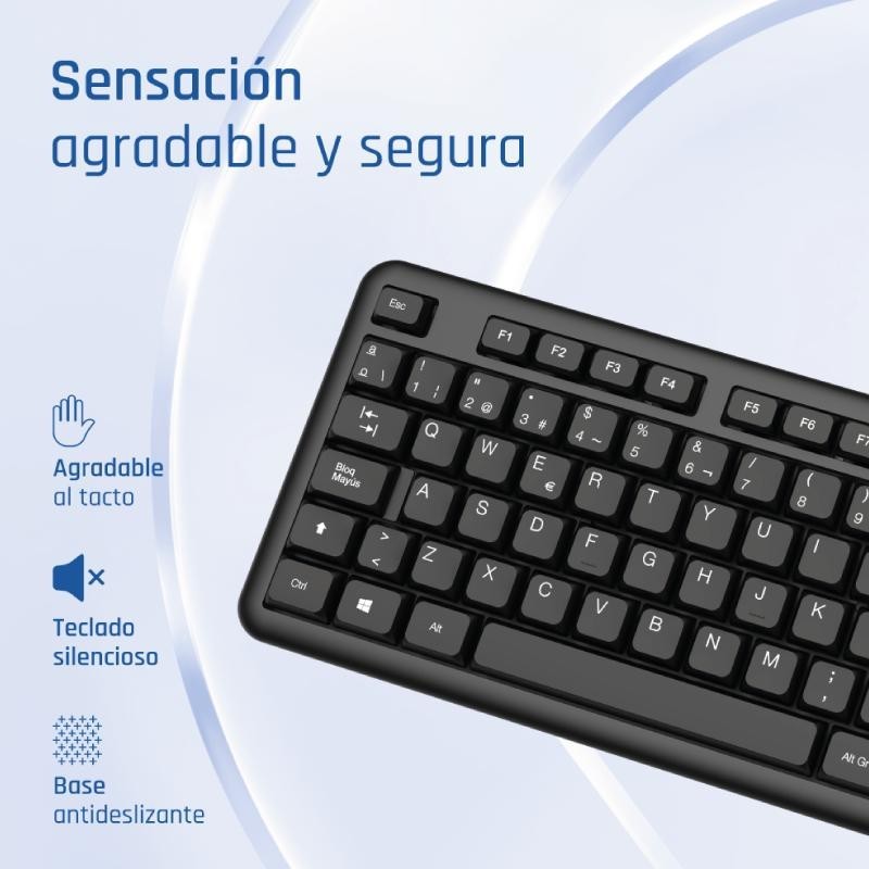 iggual Teclado USB estándar CK-OFFICE-105T negro