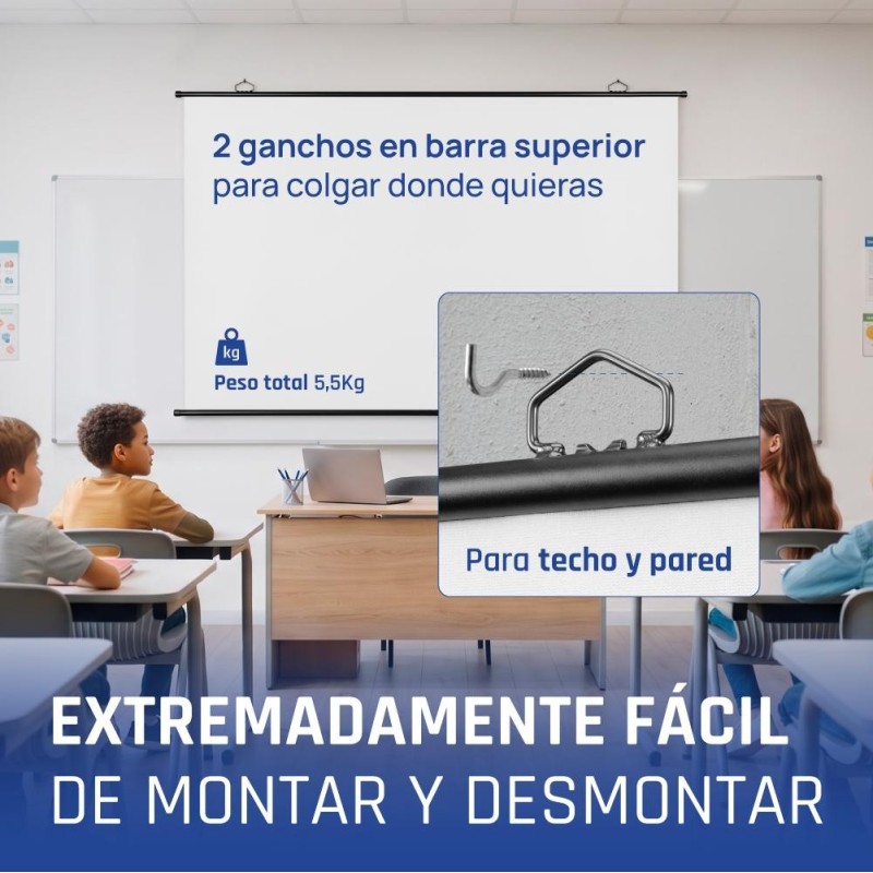 iggual Pantalla enrollable manual 100"16:9 PEM100p
