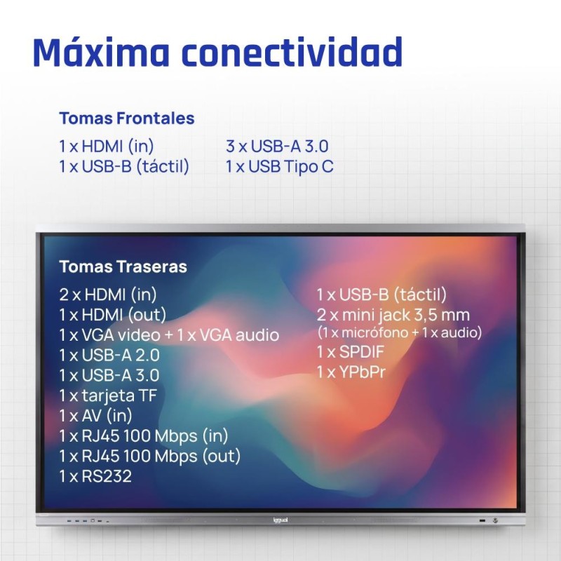 iggual Pantalla interactiva 4K ORCHID 75"