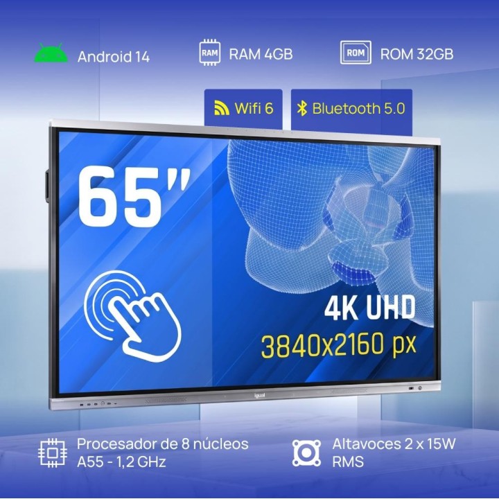 iggual Pantalla interactiva 4K ORCHID 65"