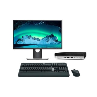 HP EliteDesk 800 G4 Mini + Monitor | i5-8500T 16GB 256 NVMe