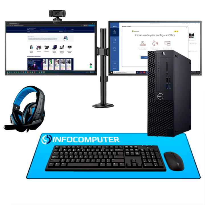 Pack PC Doble Pantalla Ofimática - Pack Start Dual WIFI