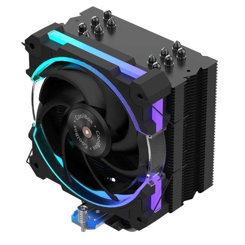 Coolbox Gaming Disipador CPU 6 Heatpipes 240W ARGB