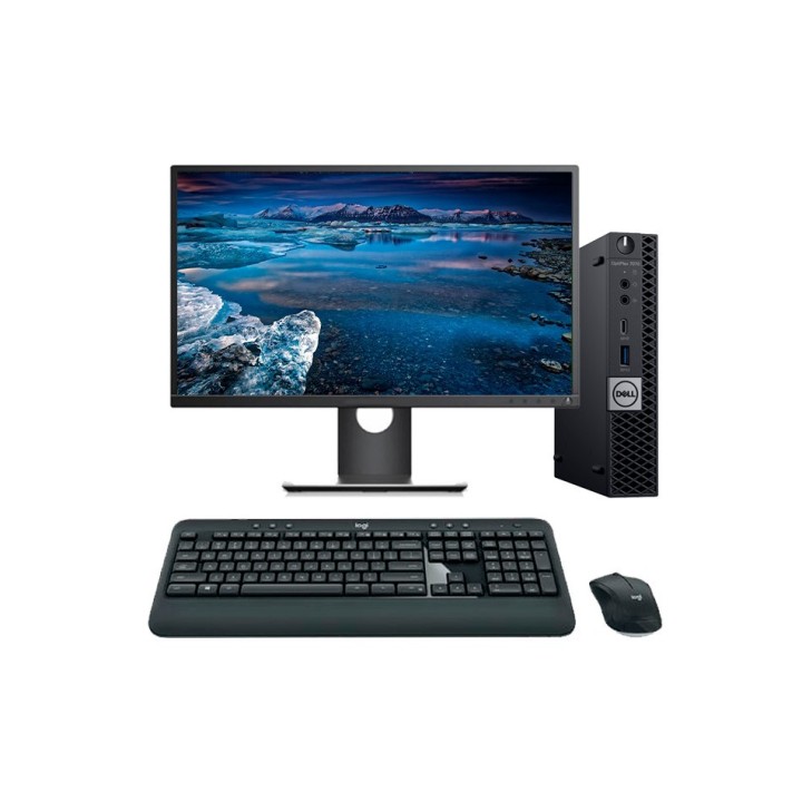 Dell OptiPlex 7070 Mini PC Core i5 9500 3.0 GHz | LCD | 16 GB | 256 NVMe | WIFI | Tec. y raton inalambrico | DP