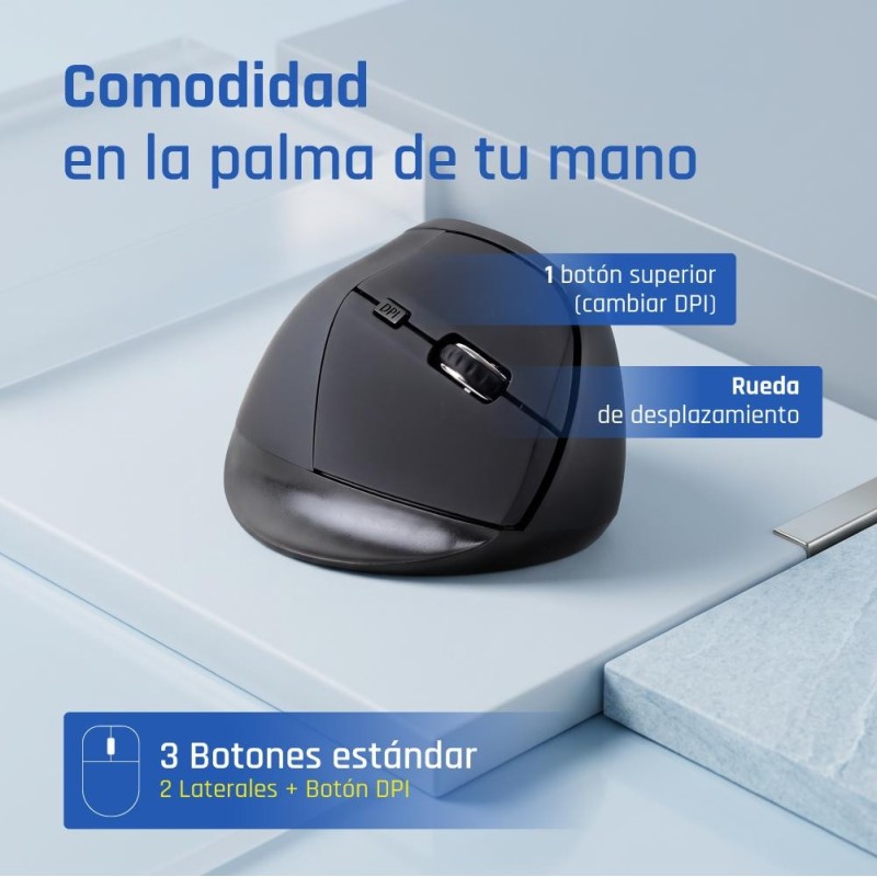 iggual Ratón ergonómico vertical USB ERGO-V