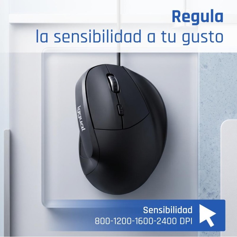 iggual Ratón ergonómico vertical USB ERGO-V