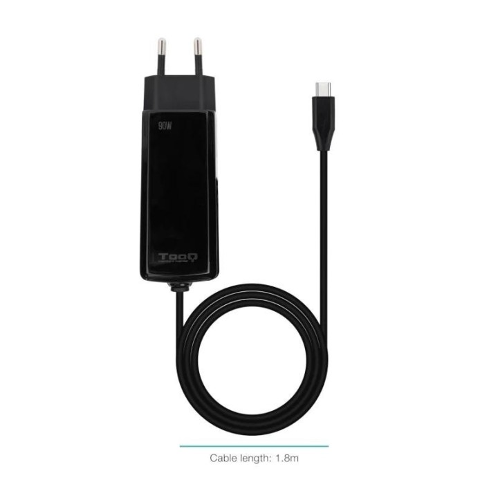 Tooq Cargador portátil GAN USB-C PD 90W Cúbico