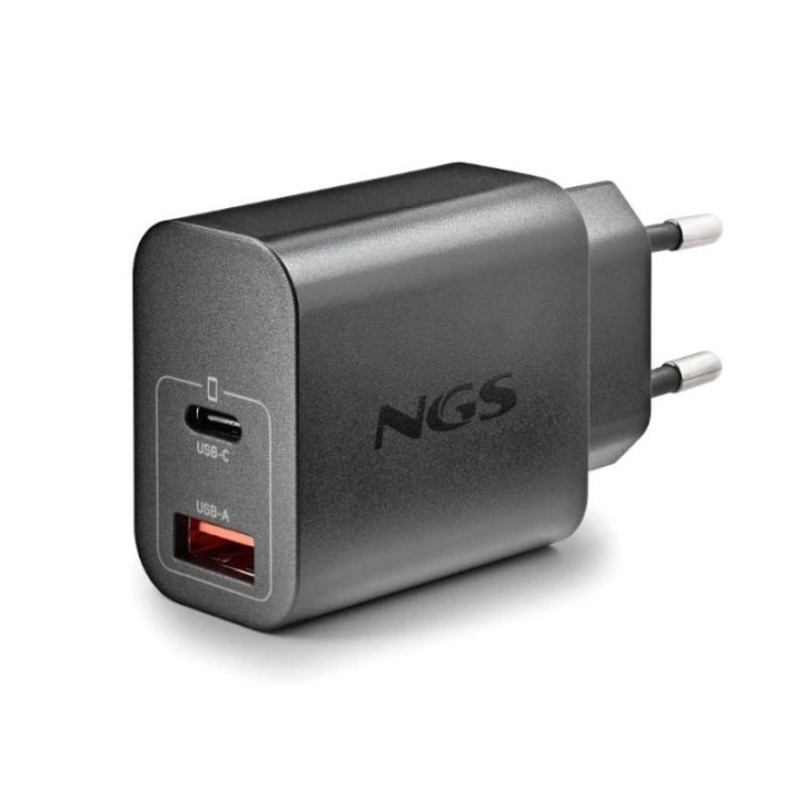 NGS CARGADOR GAN ULTRARAPIDO 20W USB-C+ USB-A