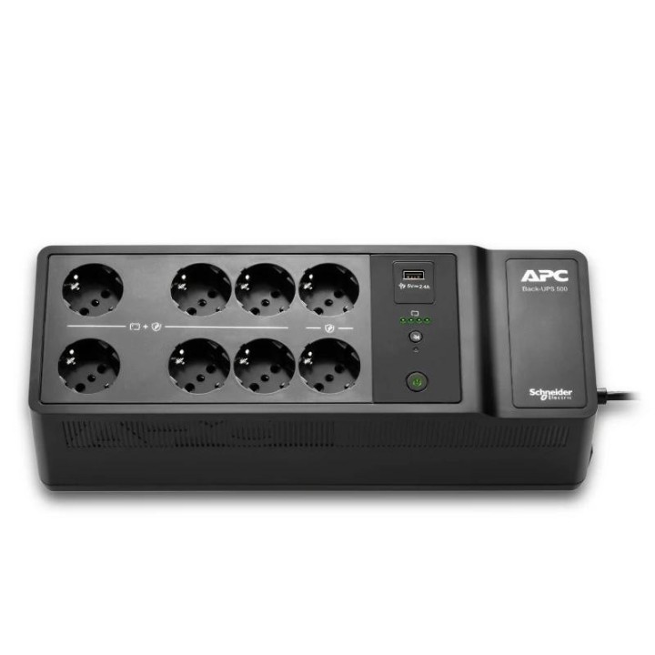 APC Back-UPS  500VA/300W 8 Schuko 1 USB A