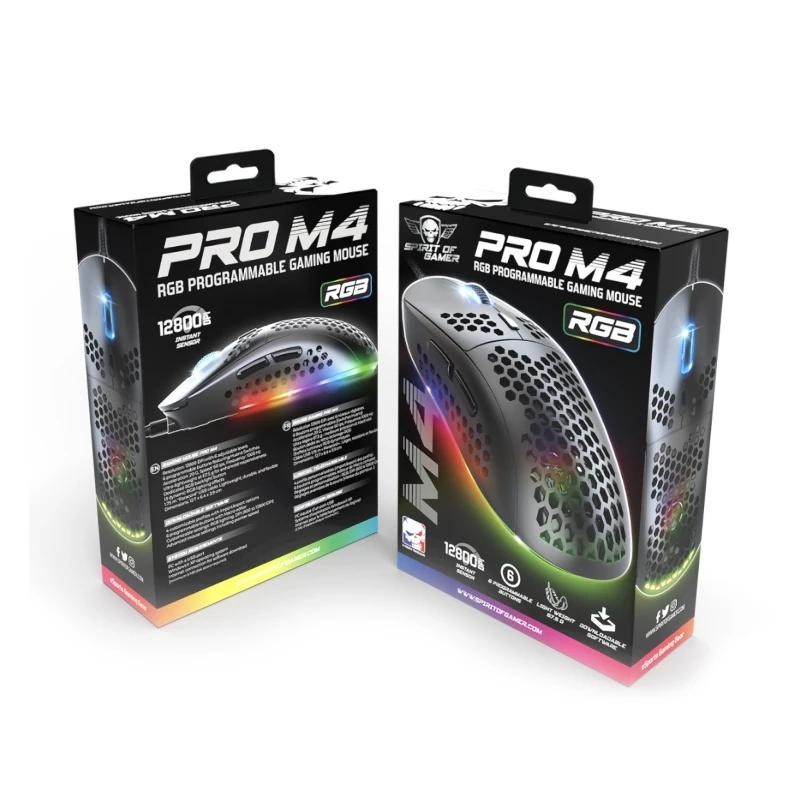 Spirit of Gamer Ratón Pro M4 Black