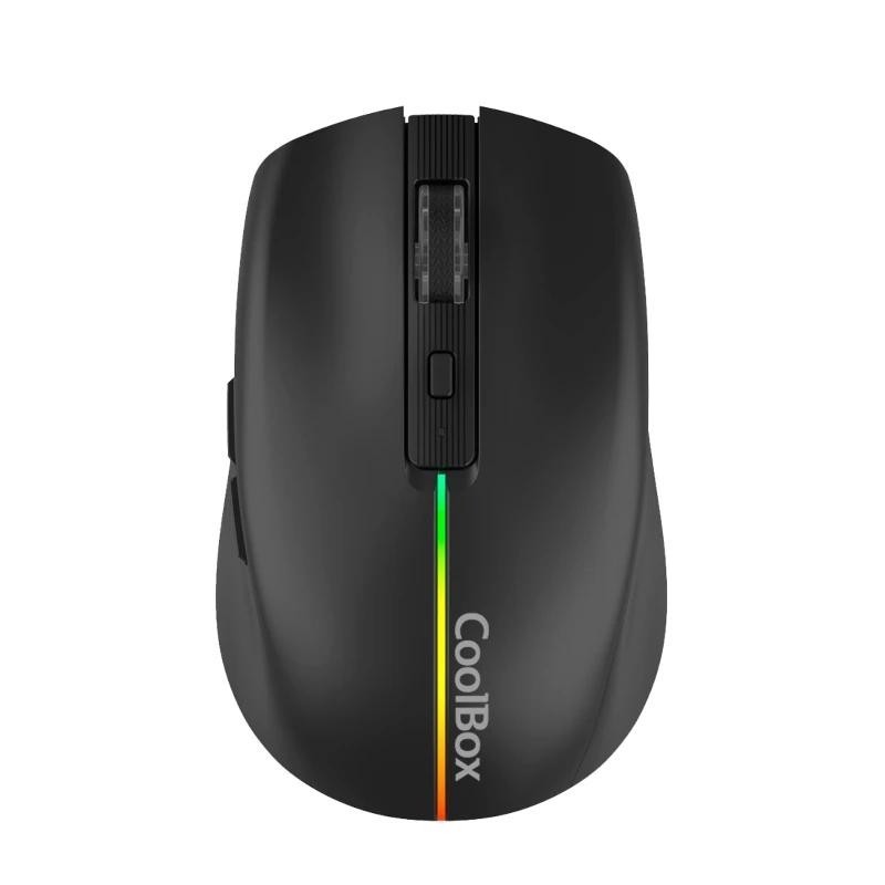 Coolbox Gaming Ratón W01 1600DPI Inalámbrico Negr