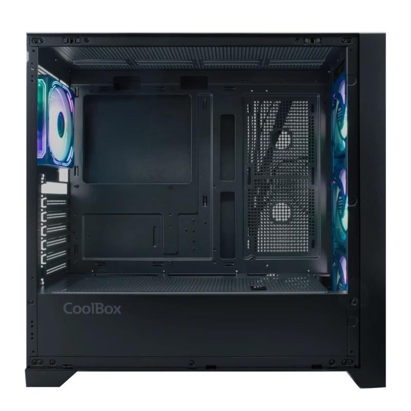 Coolbox Caja Gaming ATX GE-2000 DualView Sin Fuent