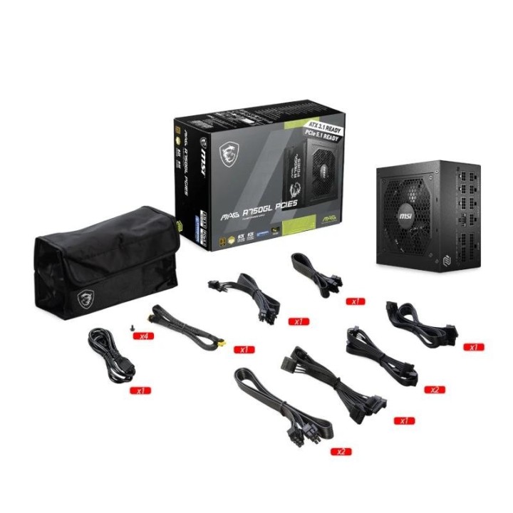 MSI Fuente Alimentación MAG A750GL PCIE5 II 750ATX